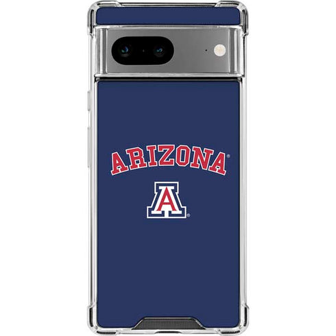University of Arizona Primary Logo Blue Google Pixel 8a Clear Case